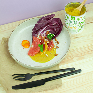 Zitrus Salat mit Rote Beete und Senf-Vinaigrette
